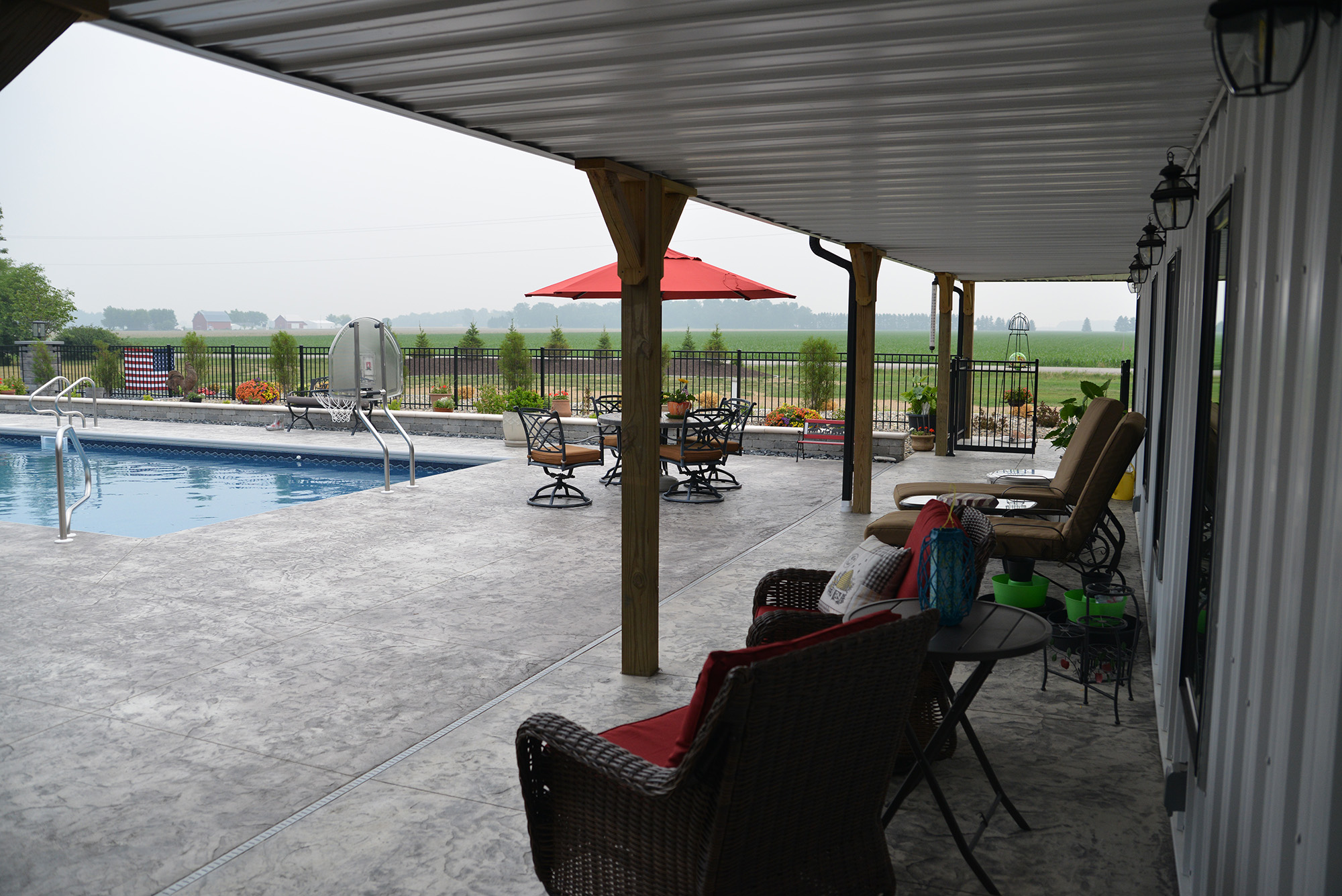 Pole Barn Pool Area